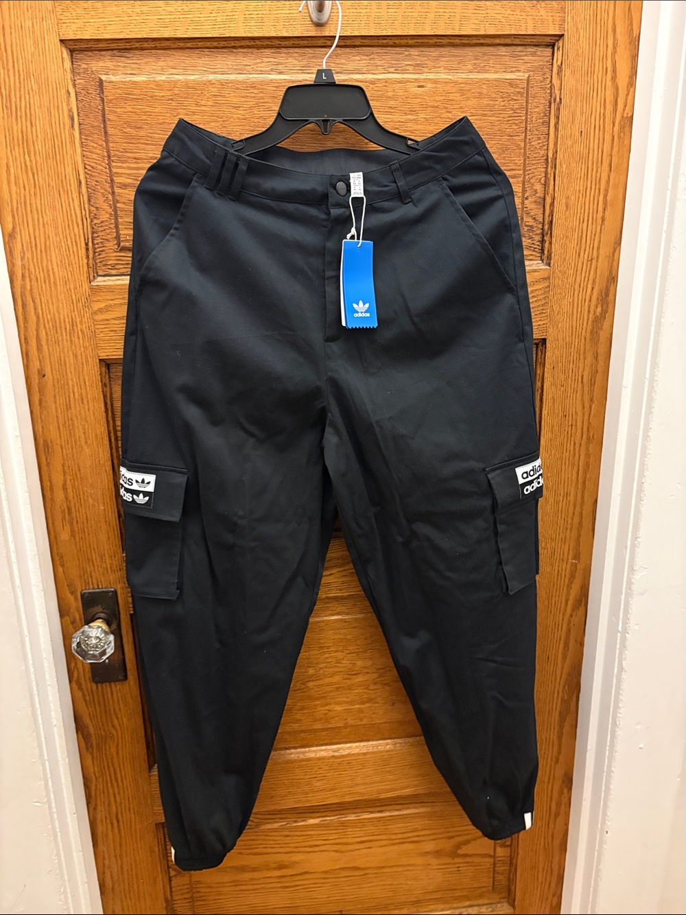 adidas Men’s Black Cargo Jogger Pants